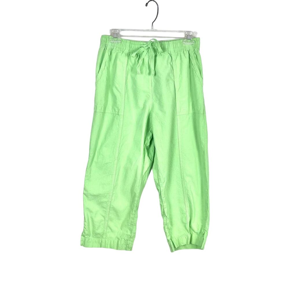 Vintage Y2K Women's Brat Green Cropped Capri Coastal Grandmother Medium